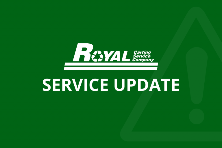 Holiday Service Notice Royal Carting Service Company